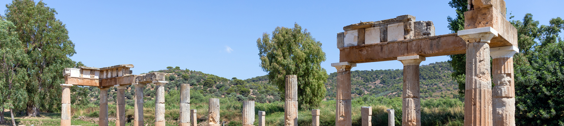 The Temple of Artemis at Brauron in Attica, Greece.