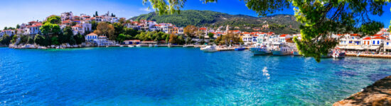 beautiful greek islands Skiathos. Northen Sporades of Greece