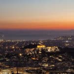 Athens at night.